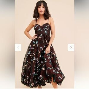 🦋 Anthropologie Geisha Designs Butterfly Appliqué Bubble Dress 🦋